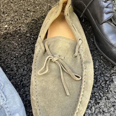 Wildleder-Loafer blau und grün