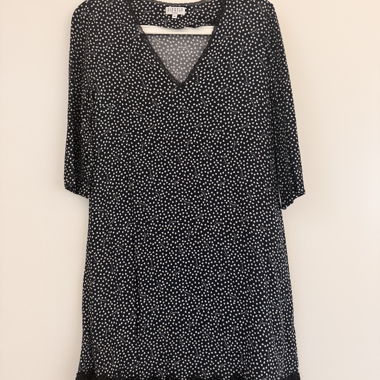 Kleid Claudie Pierlot marineblau Mini-Herzen