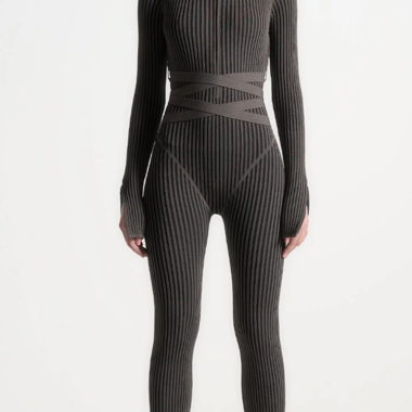 Ribbed knit jumpsuit