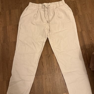 Beige Casual Pants