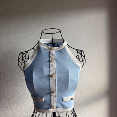 Light Blue Neckholder Top
