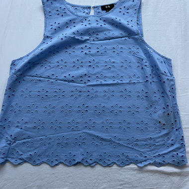 Top d'été bleu