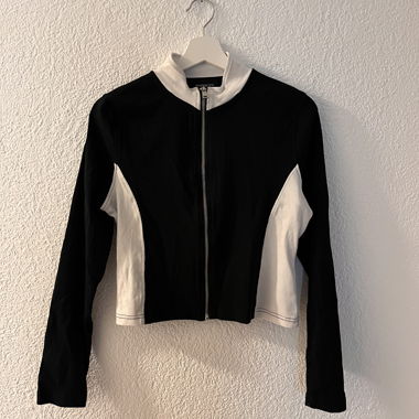 Giacca corta nero e bianco