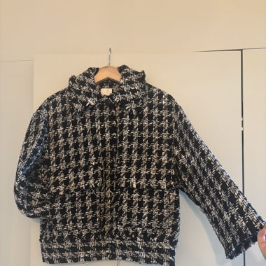 Jacke mit “pied de coq” Muster
