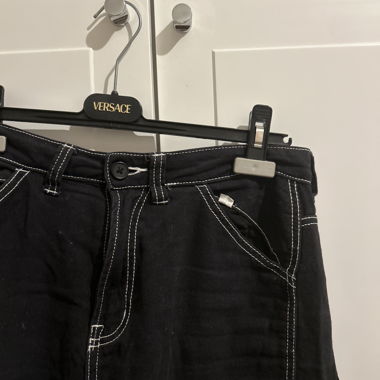 Cargo in jeans nero