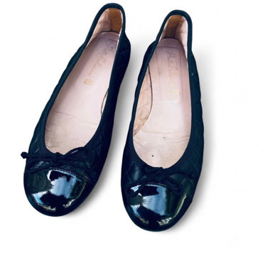 Pretty Ballerinas Black Quilted Flats(38)