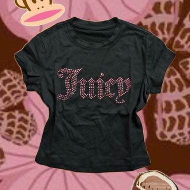 Schwarzes Juicy T-Shirt