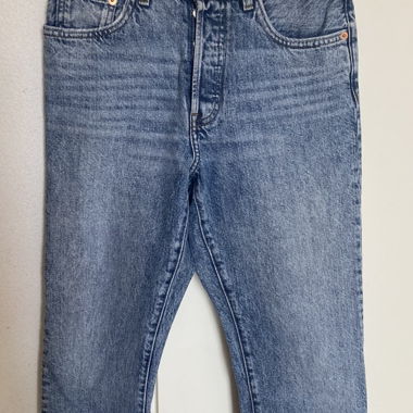High-Waisted Straight Jeans