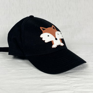 Black Cap with Fox Patch