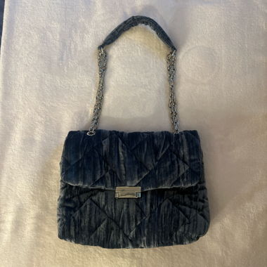 Sac à main en denim matelassé