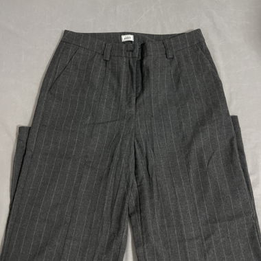 Pantaloni grigio gessato dritti Pimkie