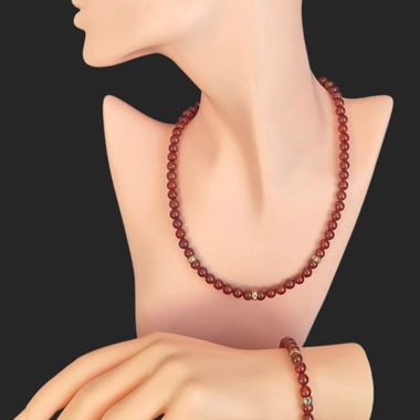 Karneol Halskette und Armband
