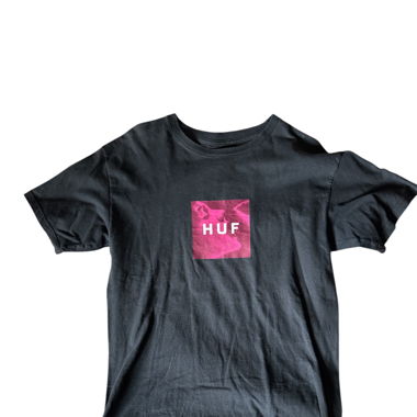 Black HUF cotton streetwear tee 