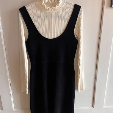 Abito salopette in maglia nera Sandro