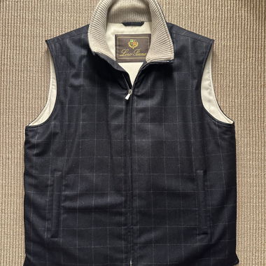 Loro Piana gilet in cashmere and wool storm system