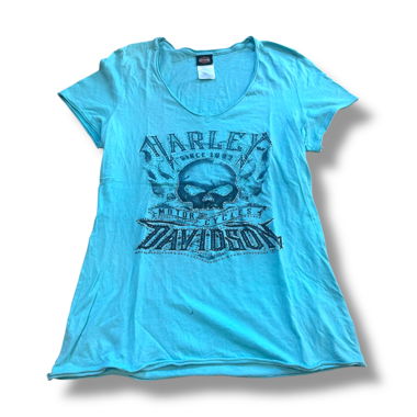 Harley Davidson Y2K T-Shirt mit Strasssteinen