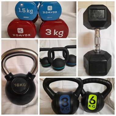 Articoli Fitness Vari (Kettlebell, Manubrio,.)