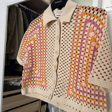 Multicolour Crochet Gilet by Sandro