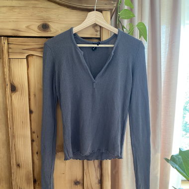 Dark Gray Urban Outfitters Long Sleeve Shirt