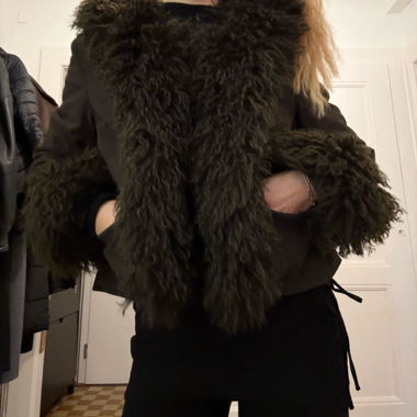 Faux-Fur Afghan-Jacke / Penny-Lane-Mantel