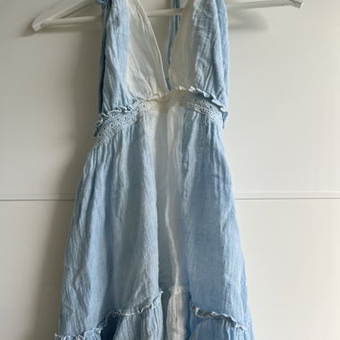 Sommerkleid blau weiss