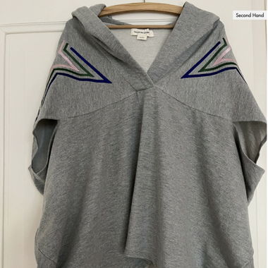 Kurzärmeliger Oversize Hoodie