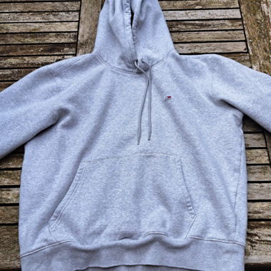 Felpa con cappuccio grigia Tommy Hilfiger