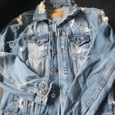 Veste en jean Destroyed