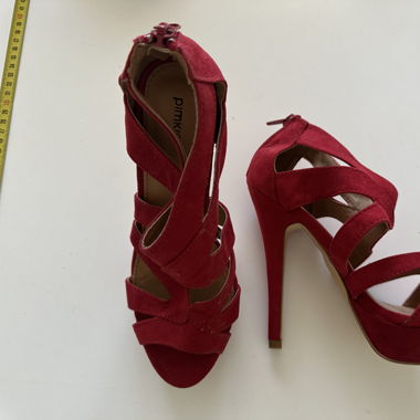 High Heels Sandals, Red