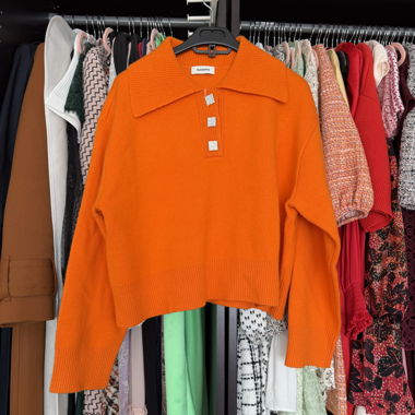 Pull en maille orange Sandro