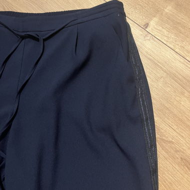 Pantalon en tissu Hallhuber bleu foncé, taille 38