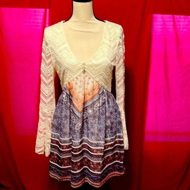 Boho-Kleid lange Ärmel