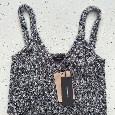 Top corto in maglia Vero Moda grigio M nuovo con etichetta 