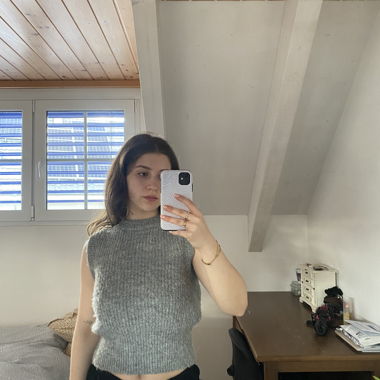 Haut tricot gris