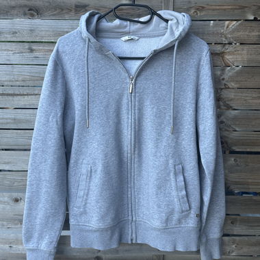 Felpa grigia con zip