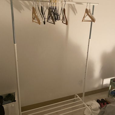 White clothing rail