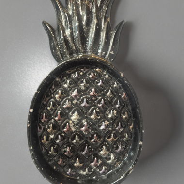 Porte-bijoux ananas noir/or