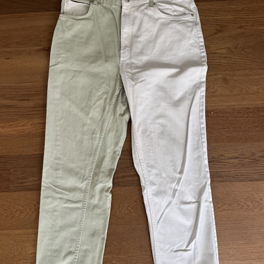 Straight Jeans zweifarbig