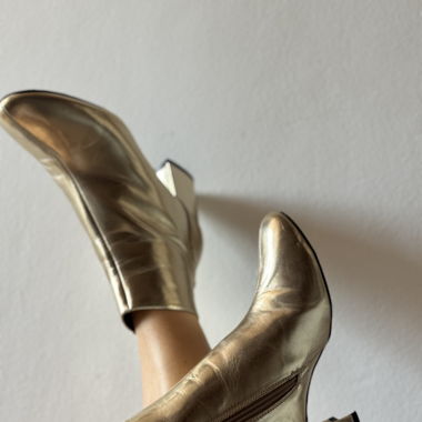 Gold boots