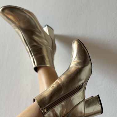 Gold boots