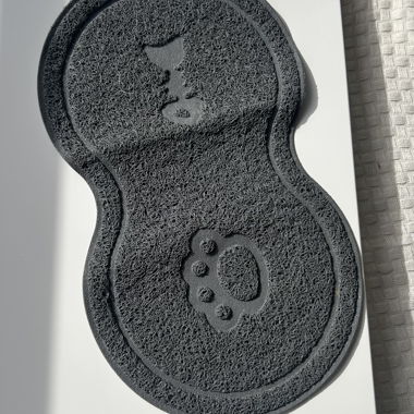 Gray pet feeding mat