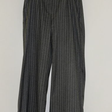 Pantalon gris & blanc rayé
