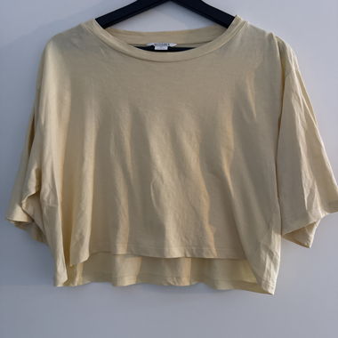 Beiges Crop T-Shirt