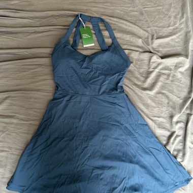 Blue Dress with Built-in Shorts