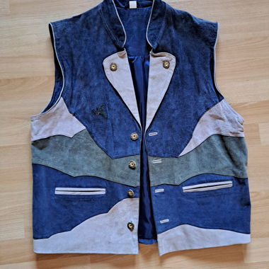 Gilet in pelle vera colorato
