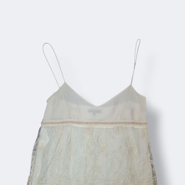 Top dentelle, couleur crème, Taille 42
