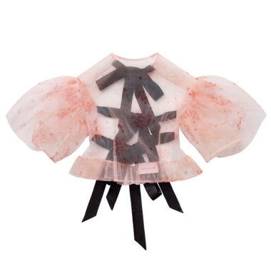 Top in tulle Simone Rocha x H&M con maniche a sbuffo