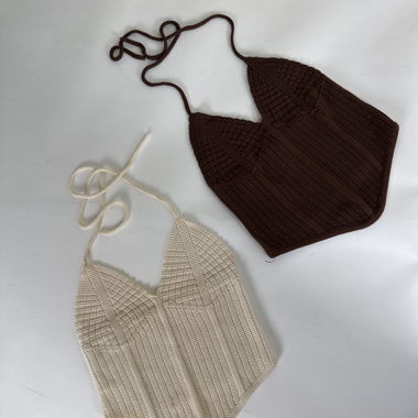 Set di top halter in maglia