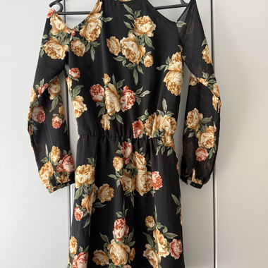 Robe fleurie noire Zebra XS