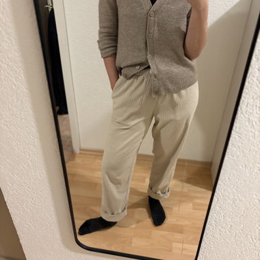 Pantalone in velluto a coste stile baggy